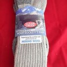 1 Pair Large Clear Creek 67% Merino Wool Heavy Hikers Sock 6-12 USA Red