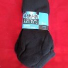 3 Pair Large Gold Medal No Show Cushioned Sole Athletic Black Sock 10-13
