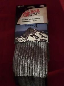 1 Pair Medium High Rock 71% Merino Wool Hiker Socks Made in USA