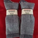 2 Pair Pocono 18% Merino Wool Hiker Sock 9-12 Mens Arch Support Made in USA Navy