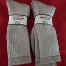 2 Pair Pocono 18% Merino Wool Hiker Sock 9-12 Mens Arch Support Made in USA Khak