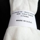 3 Pair of  Pocono Extra Large Hi Bulk Acrylic Mid Calf Crew Socks 12-15 Made USA