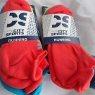6 Pair City Sport Running No Show Socks Tab Back Heel Guard  6-12 Bright Neon
