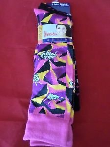 3 Pair Womens Medium Gold Medal Knee High Socks Soft Durable Diamond 9-11