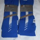 2 Pair Champion Correct Fit  Basketball Crew Socks Arch Support Blue 6-12