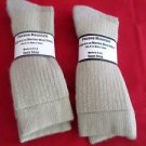 2 Pair Large Pocono Alpaca Merino Wool Heavy Hikers Crew Sock 9-12 Tan USA