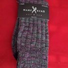 1 Pair Large Marc Ecko Cut & Sew Cotton Crew Socks 6-12 Black Toe Heel