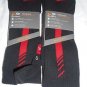 2 Pair Champion Correct Fit  Basketball Crew Socks Arch Support Red Black 6-12