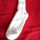 1 Pair of  Pocono Hi Bulk Acrylic Over the Calf Crew Socks 8-12 Made USA White
