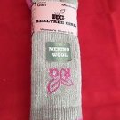 1 Pair Medium Realtree Girl 80% Merino Wool Tall Boot Sock Pink Heel Toe 6-9 USA