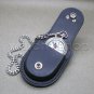 Mickey Mouse Pocket Watch Disney with Luminous Dial Chain Real Leather Pouch C60