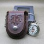 Mickey Mouse Animal Kingdom Pocket Watch Gift Set Leather Pouch + Fob Chain C59A