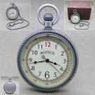 INGERSOLL 50 MM  Antique Silver Quartz Pocket Watch Heavy Solid Brass NEW 47B