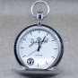 Jack Daniels Pocket Watch 2009 Edition Silver Steel Polish Men Chain Wood Box 31