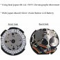 LINDA DANO Quartz Watch Japan SII Chronograph 3 Eyes Date Stones Bezel Unisex