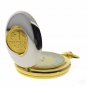 Authentic DEUTSCHE MARK Coin Pocket Watch Big 53 MM Men Gift Rotating Coin C39