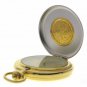 Authentic DEUTSCHE MARK Coin Pocket Watch Big 53 MM Men Gift Rotating Coin C39