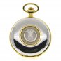 Authentic EURO Coin Pocket Watch Set Big 53 MM Men Gift Leather Pouch Chain C38