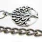 Albert Chain Pocket Watch Curb Link Chain Antique Silver Plating Fob T Bar AC12