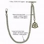 Albert Chain Pocket Watch Curb Link Chain Antique Brass Plating Fob T Bar AC08