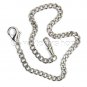 Pocket Watch Chain 14" Silver color Fob Chain Lobster Clasp Swivel Clip Men FC05