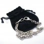 Pocket Watch Chain 14" Silver color Fob Chain Lobster Clasp Swivel Clip Men FC05