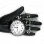 Silver Polish Antique Men Fashion Pocket Watch Small Second Chain Gift Box P66