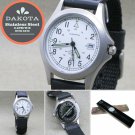DAKOTA Rare Stainless Steel Old Edition 3-ATM WR Quartz Mens Watch with Date G01 DAKOTA Rare Stainless Steel Old Edition 3-ATM WR Quartz Mens Watch with Date G01