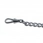 Gunmetal Albert Chain Pocket Watch Curb Link Chain T Bar Lobster + Swivel Clip