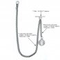 Albert Chain Pocket Watch Curb Link Chain Antique Silver Plating Fob T Bar AC43