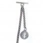 Albert Chain Pocket Watch Curb Link Chain Antique Silver Plating Fob T Bar AC43