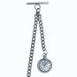 Albert Chain Pocket Watch Curb Link Chain Antique Silver Plating Fob T Bar AC36