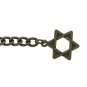 Albert Chain Pocket Watch Curb Link Chain Antique Brass Plating Fob T Bar AC38