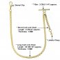 GOLD Albert Chain Pocket Watch Curb Link Chain T Bar Lobster + Swivel Clip AC33