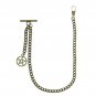 Albert Chain Pocket Watch Curb Link Chain Antique Brass Plating Fob T Bar AC27