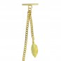 GOLD Albert Chain Pocket Watch Curb Link Chain T Bar + Swivel Clip Star Fob AC62