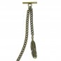 Albert Chain Pocket Watch Curb Link Chain Antique Brass Plating Fob T Bar AC50