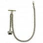 Albert Chain Pocket Watch Curb Link Chain Antique Brass Plating Fob T Bar AC28