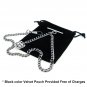 Albert Chain Silver Pocket Watch Curb Link Chain + Four-Leaf Clover Fob T Bar 69