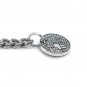 Albert Chain Pocket Watch Curb Link Chain Antique Silver Plating Fob T Bar AC47