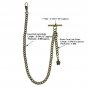 Albert Chain Pocket Watch Curb Link Chain Antique Brass Plating Fob T Bar AC60