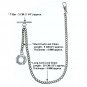 Albert Chain Pocket Watch Curb Link Chain Antique Silver Plating Fob T Bar AC35
