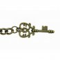 Albert Chain Pocket Watch Curb Link Chain Antique Brass Plating Fob T Bar AC15