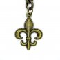 Albert Chain Pocket Watch Curb Link Chain Antique Brass Plating Fob T Bar AC48