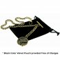 Albert Chain Pocket Watch Curb Link Chain Antique Brass Plating Fob T Bar AC22