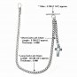 Albert Chain Pocket Watch Curb Link Chain Antique Silver Plating Fob T Bar AC30
