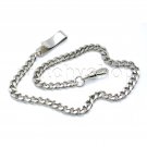 Silver Plate Retro Link Pocket Watch Fob Chain 14" Belt Clasp + Swivel Clip FC55 Silver Plate Retro Link Pocket Watch Fob Chain 14" Belt Clasp + Swivel Clip FC55