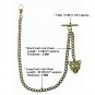 Albert Chain Pocket Watch Curb Link Chain Antique Brass Plating Fob T Bar AC25