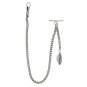 Albert Chain Pocket Watch Curb Link Chain Antique Silver Plating Fob T Bar AC63