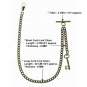 Albert Chain Pocket Watch Curb Link Chain Antique Brass Plating Fob T Bar AC17